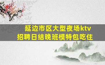 延边市区大型夜场ktv招聘日结晚班模特包吃住